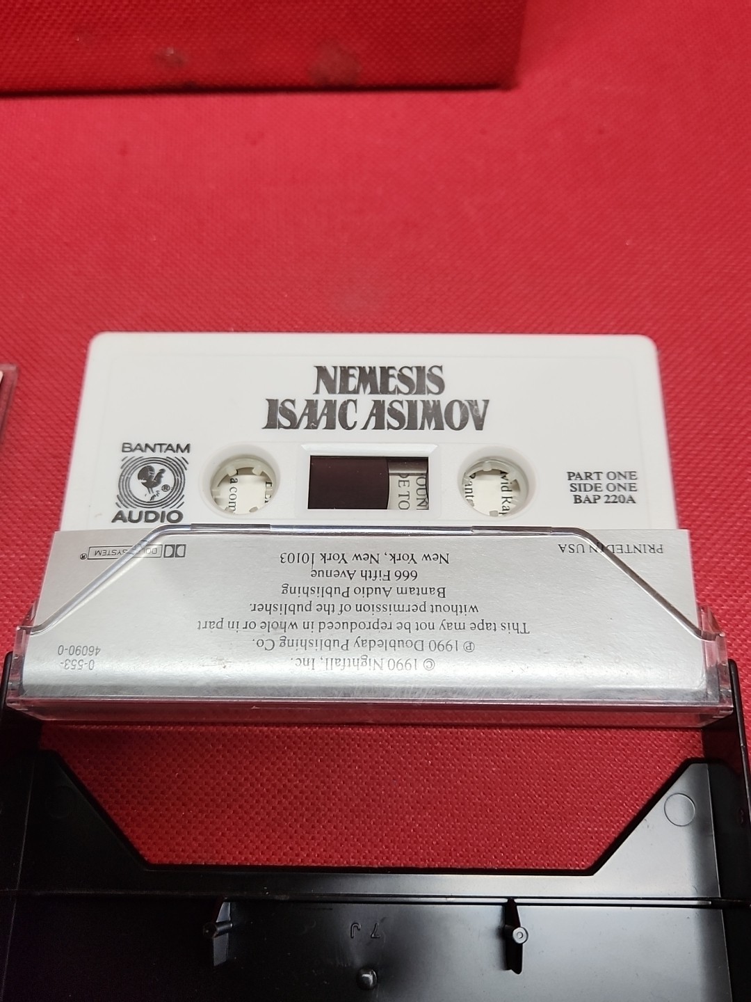 1990 Sci Fi Audio Book 2 Cassettes Nemesis :Isaac Asimov Peter MacNicol Narrates