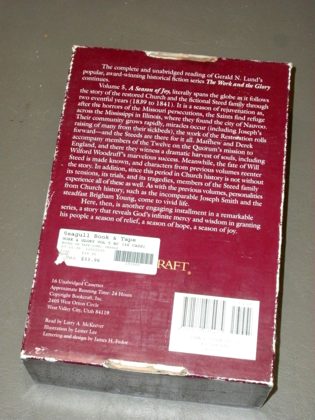 Work and the Glory Vol. 5 : A Season of Joy by Gerald N. Lund (Audio Cassette)