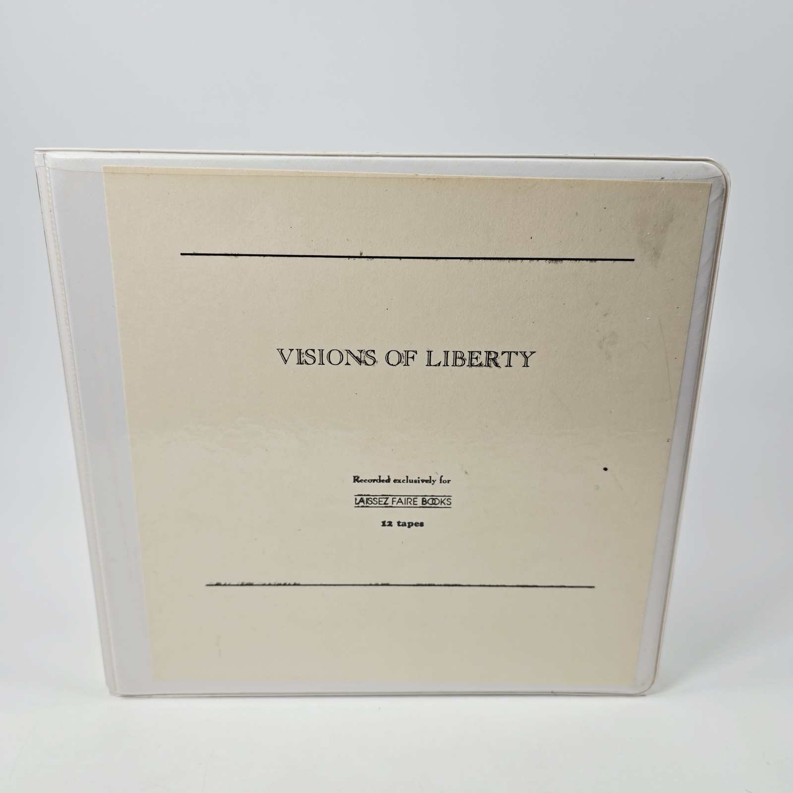 Visions Of Liberty 12 Cassette Set — 1993 Laissez Faire Books — Libertarian Rare