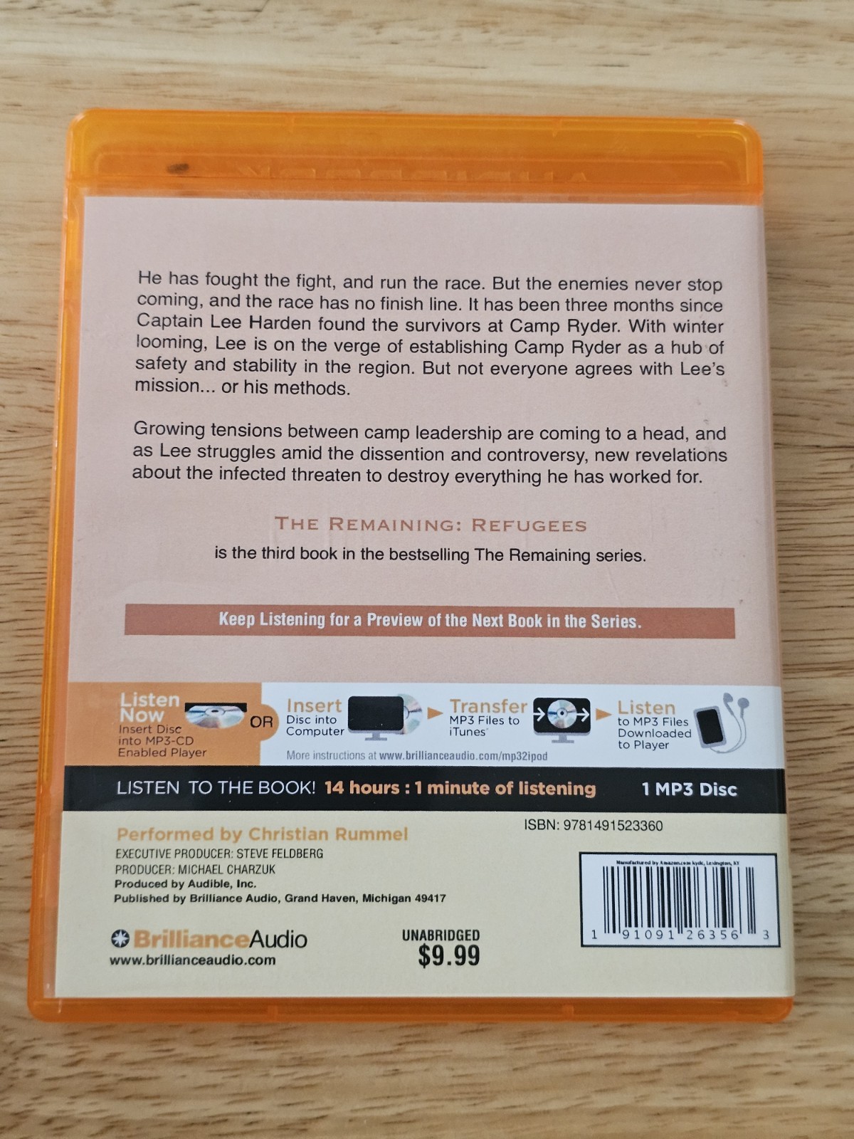 The Remaining: Refugees by DJ Molles Audiobook MP3 Audio CD Sci-fi VG