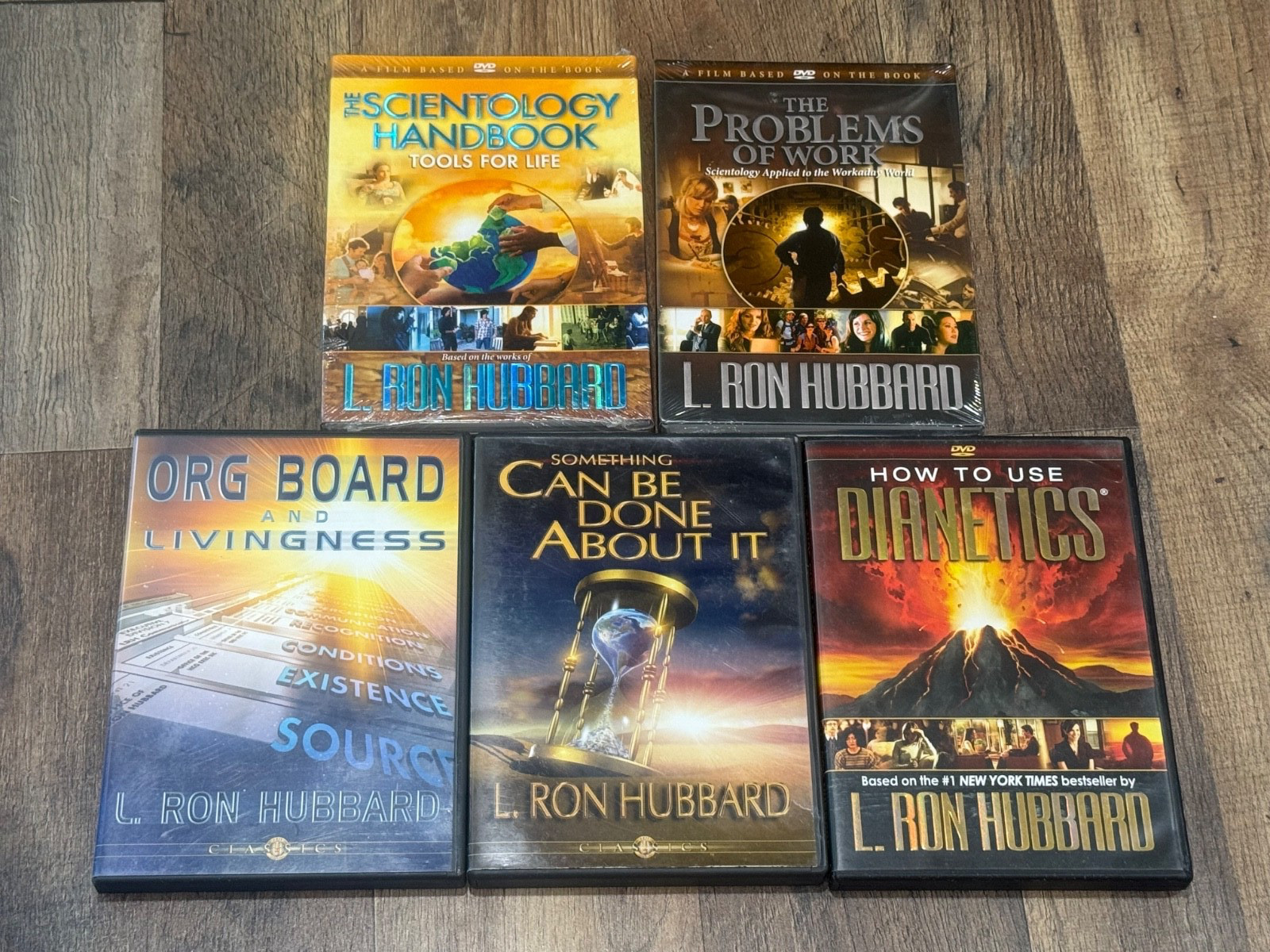 Lot of 5 L Ron Hubbard Audio CDs DVD Scientology Dianetics (2 are sealed)