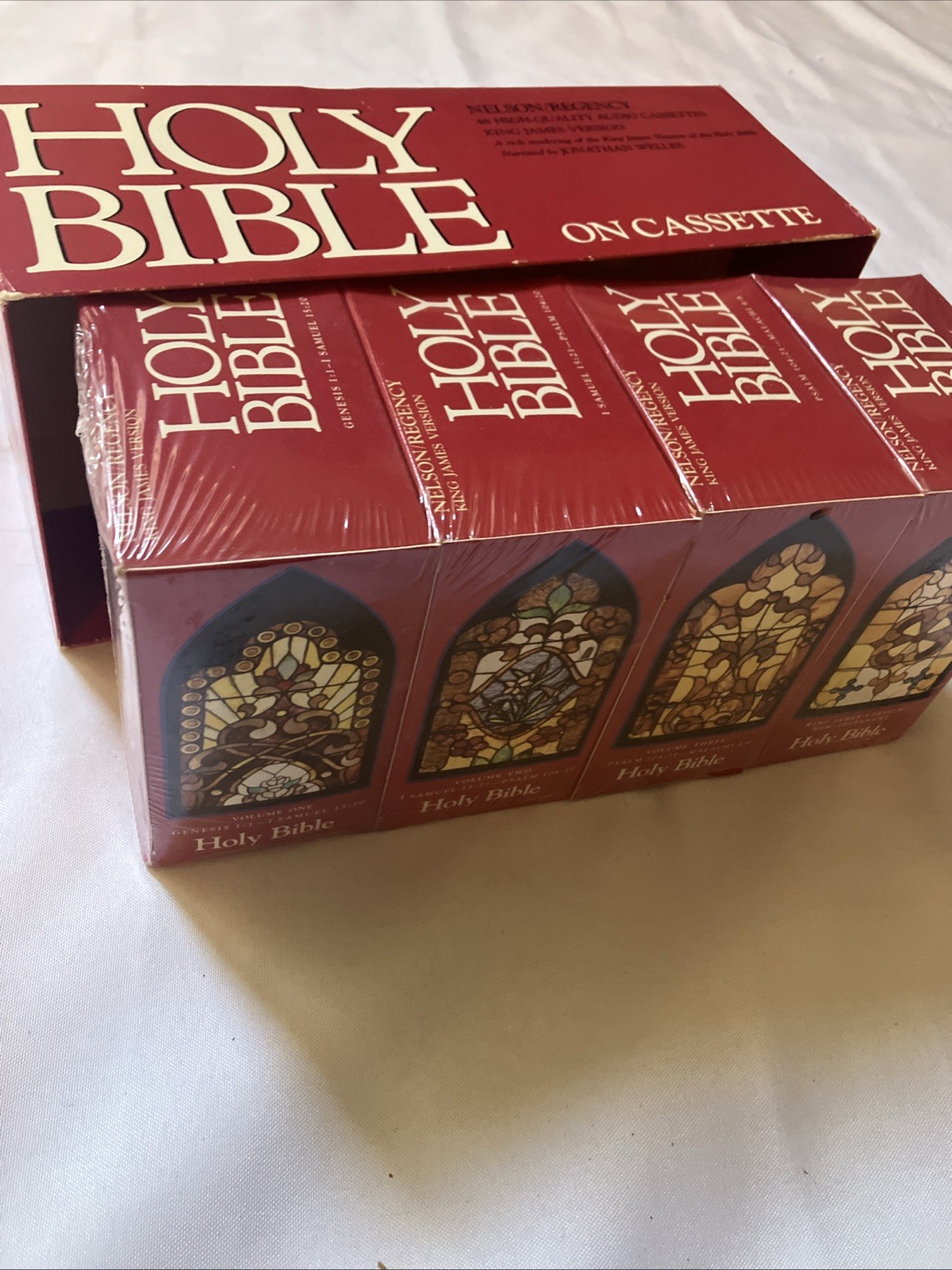Holy Bible King James Version On Cassette Nelson/Regency 48 Cassettes Box Set
