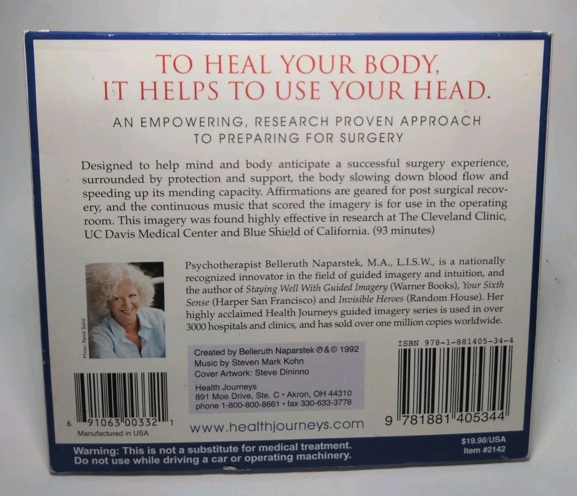 Guided Meditations to Promote Successful Surgery by Belleruth Naparstek CD B644