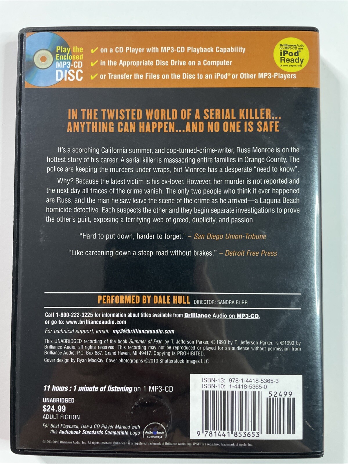 Summer of Fear by T. Jefferson Parker Unabridged Audiobook MP3