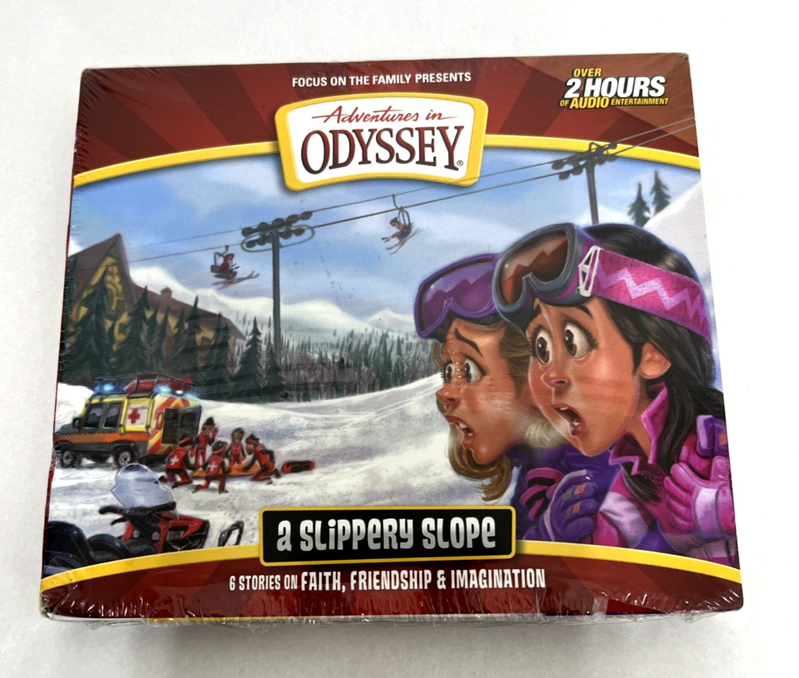 Audio CD-Adventures In Odyssey — Album 71: A Slippery Slope (2 CD) 6 Stories NEW