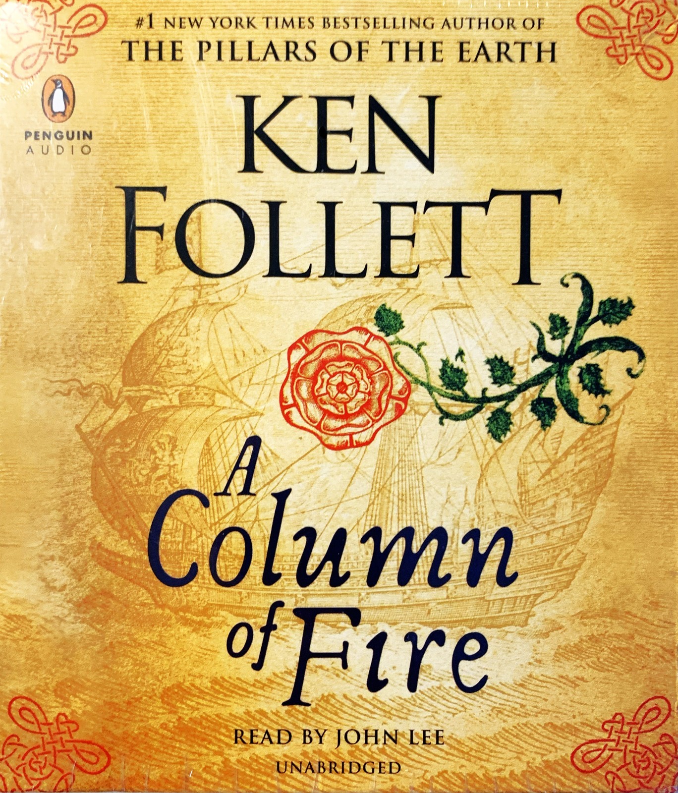 A Column of Fire by Ken Follet — Atudio Book — 24 CD Set NOS Sealed