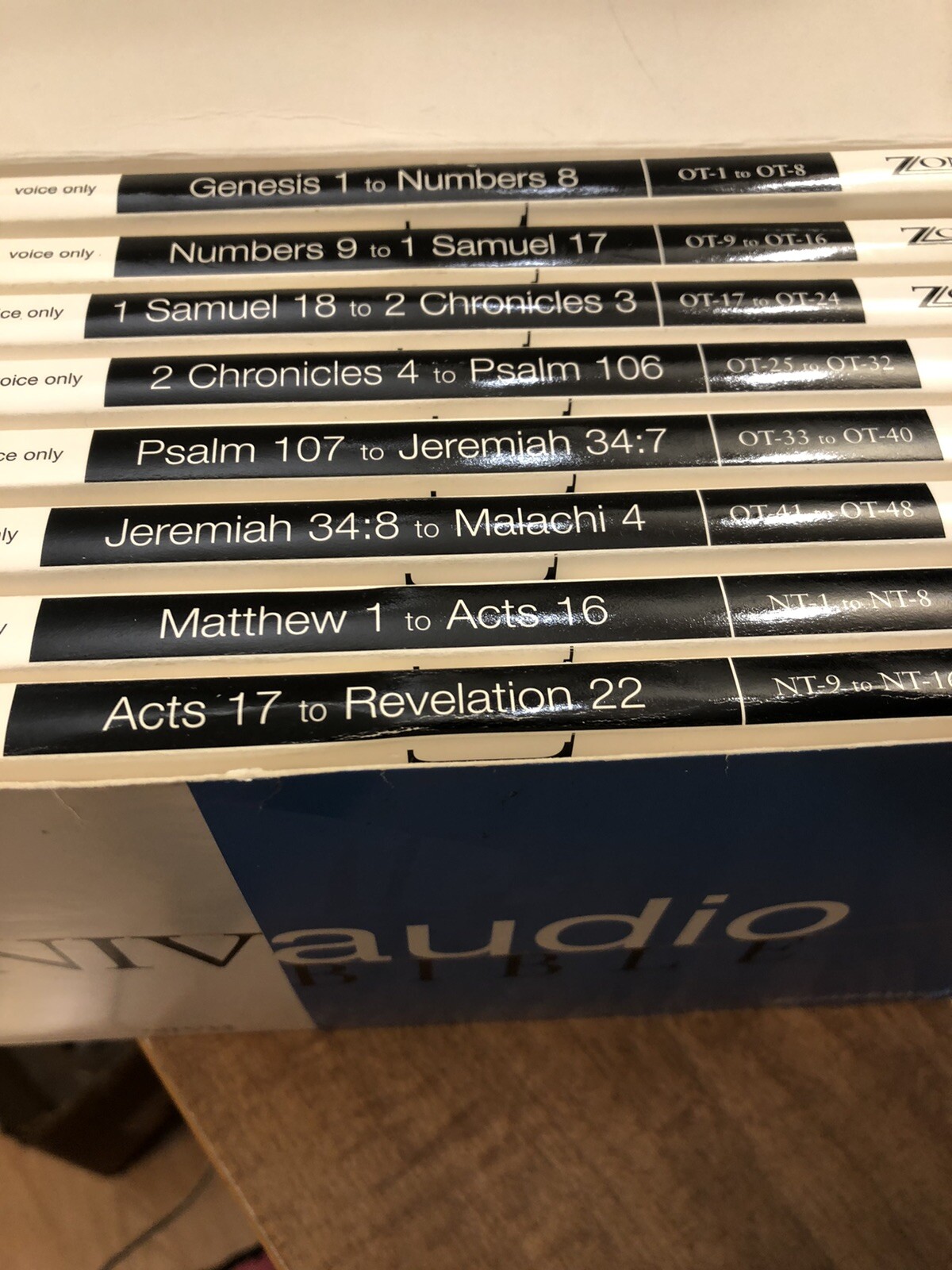 Zondervan Audio Bible NIV 64 CD Old New Testament Voice missing one disc