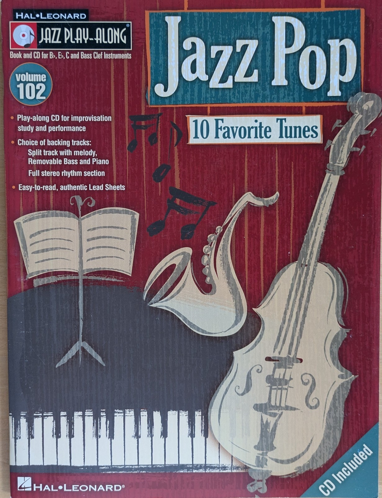 Jazz Pop 10 Favorite Tunes Vol. 102 Hal Leonard Jazz Play-Along w/ CD