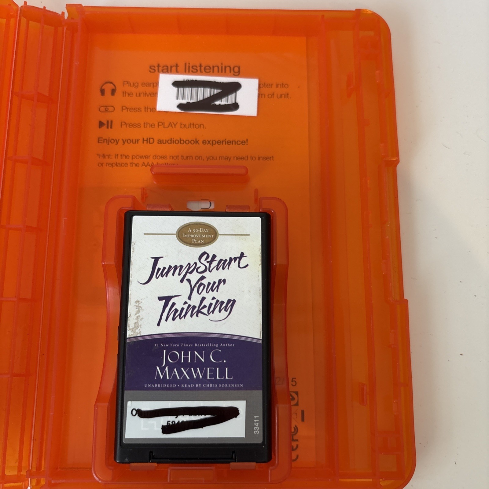 Jumpstart Your Thinking by John Maxwell Playaway Audiobook Preloaded Audio Book