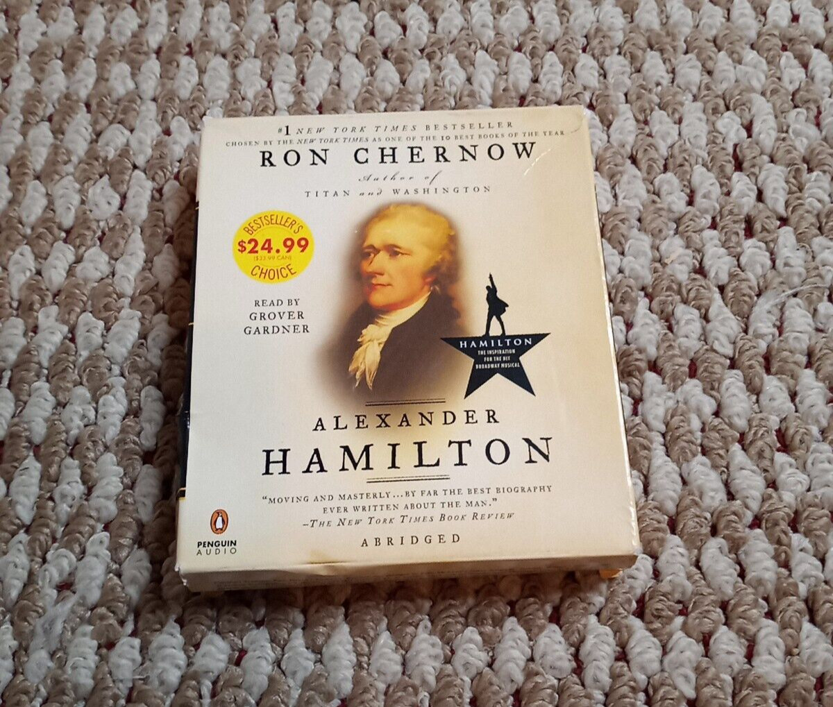 Ron Chernow Alexander Hamilton Audio Book Read by Grover Gardner Abridged CDs