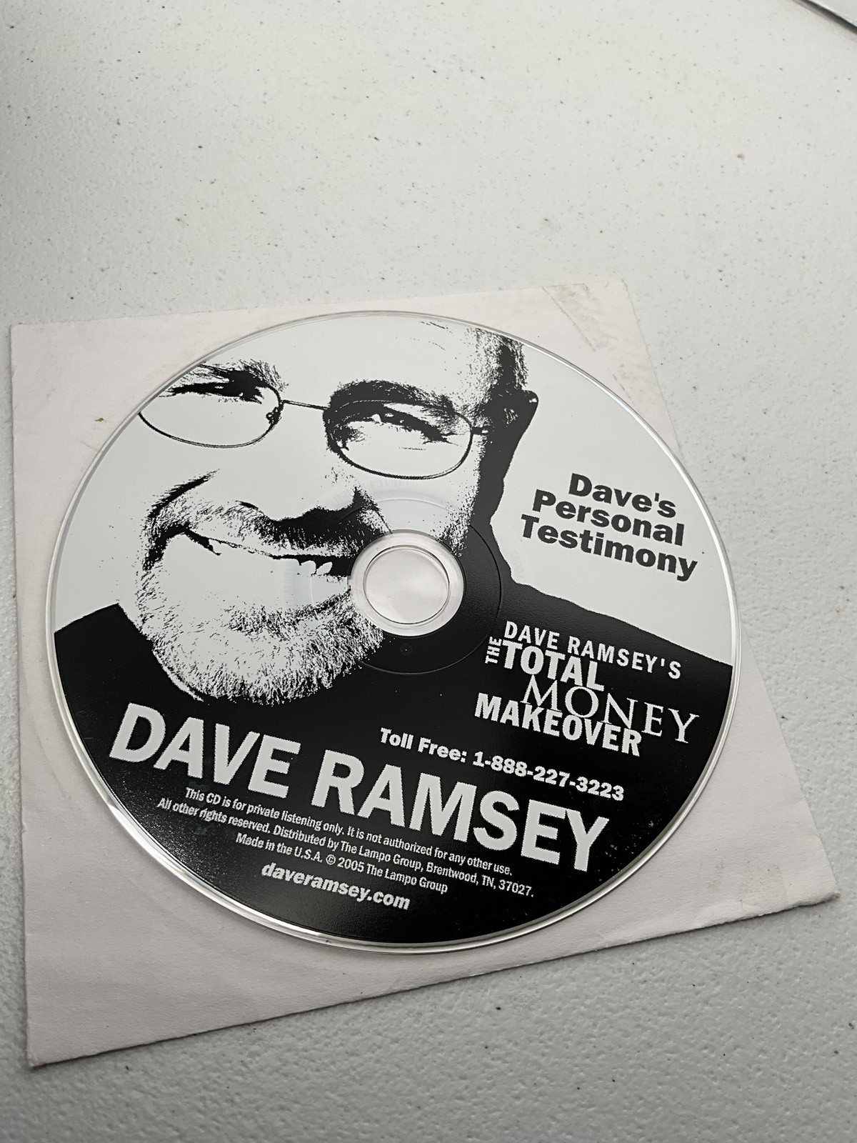 Dave Ramsey’s Personal Testimony CD The Total Money Makeover Audiobook 2005