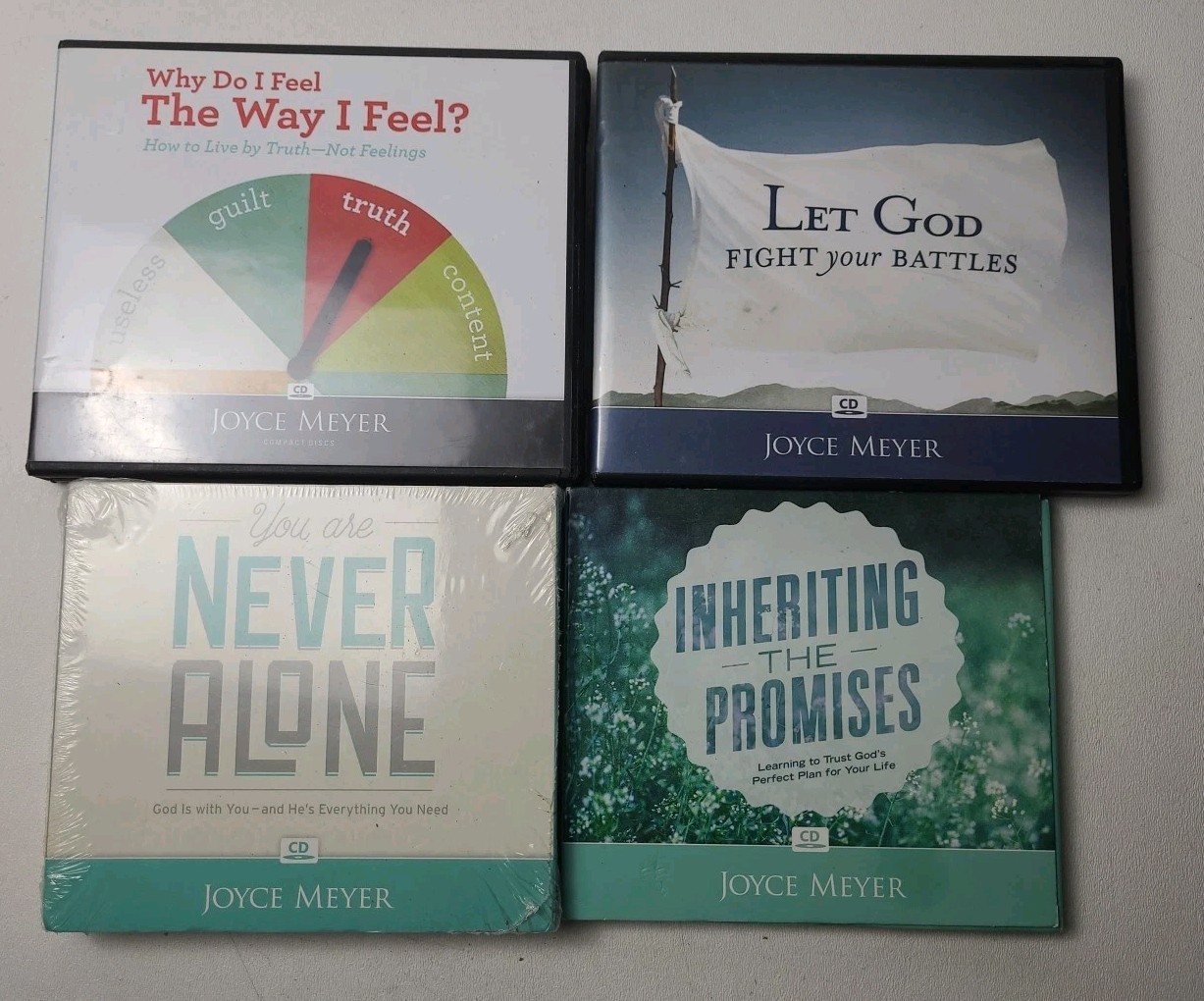 Lot of 4 Joyce Meyer Audiobooks (1 Sealed) Christian CD Alone Promises *AS IS*
