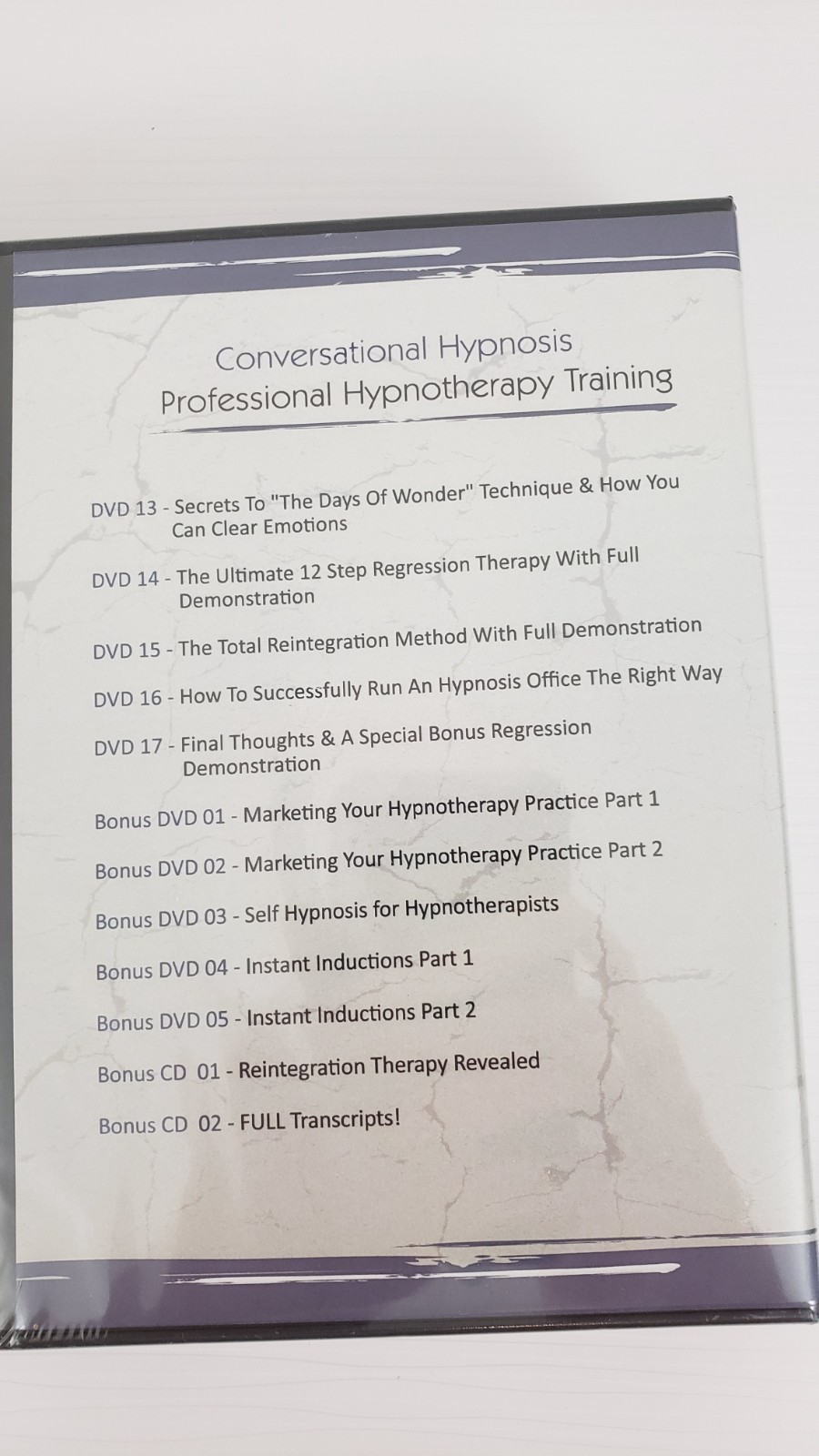 Conversational Hypnosis Professional Hypnotherapy Training Vol No 1 & 2 New