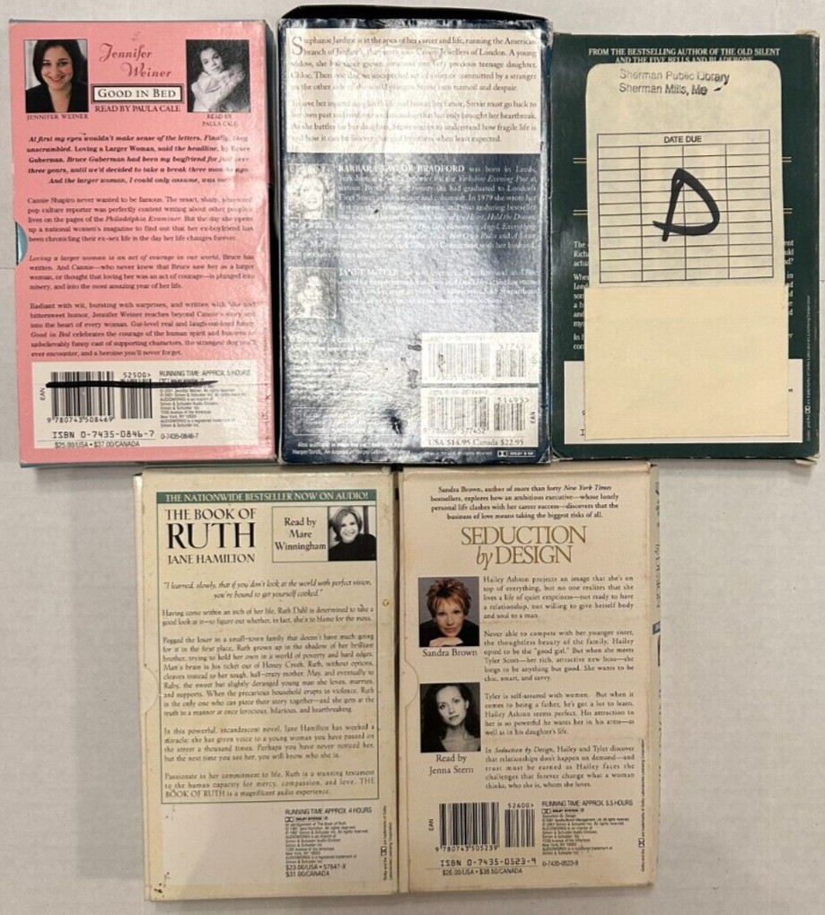 Audio Cassette Books Lot of 10 Danielle Steel Barbara Delinsky Tess Gerritsen +6