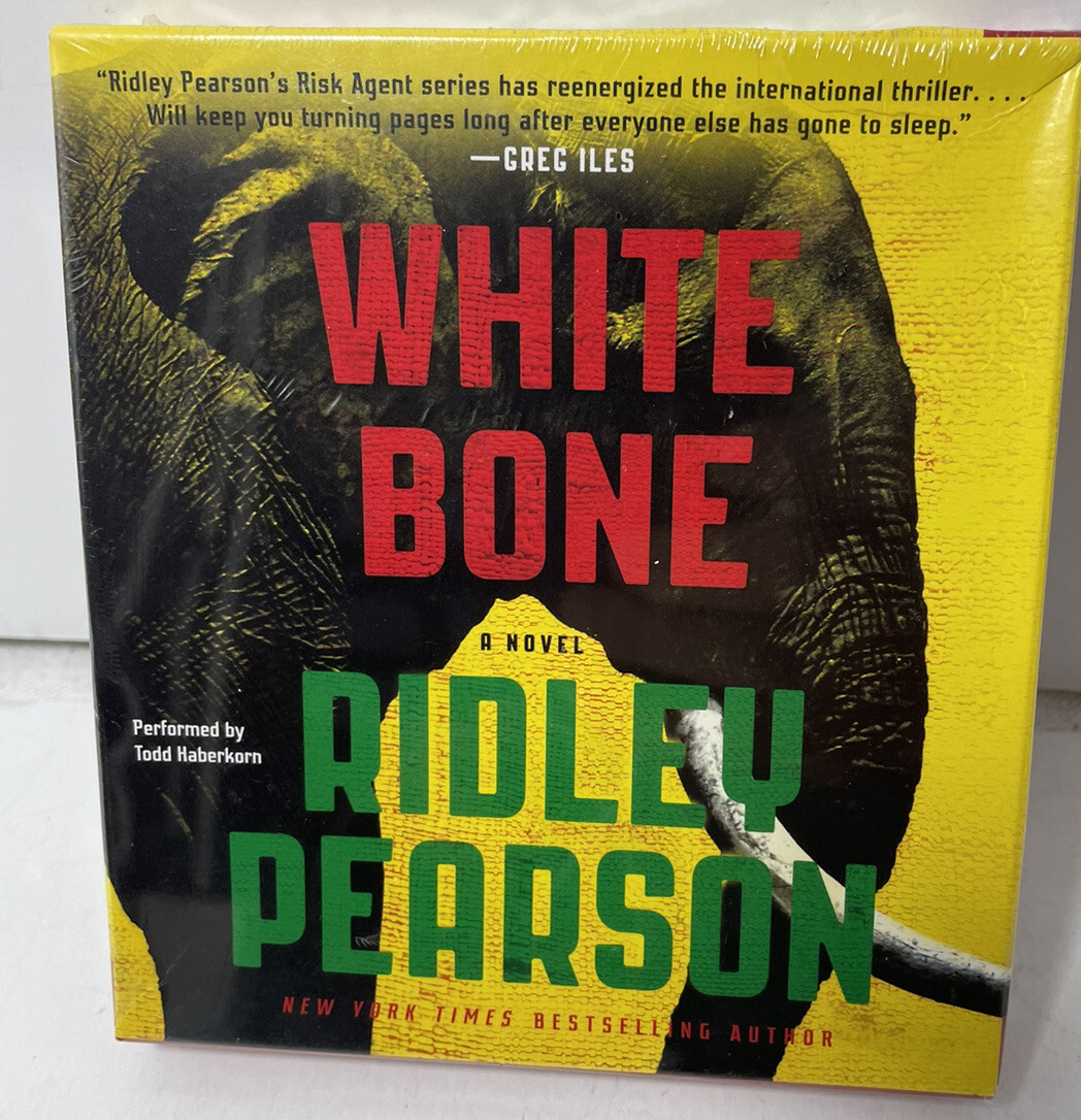 White Bone Risk Agent Pearson Ridley New sealed audiobook Todd Haberkorn 8 discs