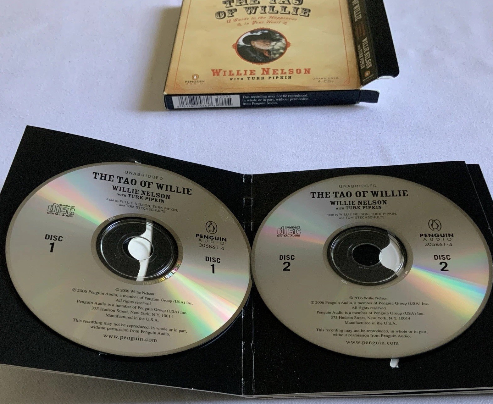 Willie Nelson Turk Pipkin The Tao of Willie 4 CD’s Book On CD Guide to Happiness