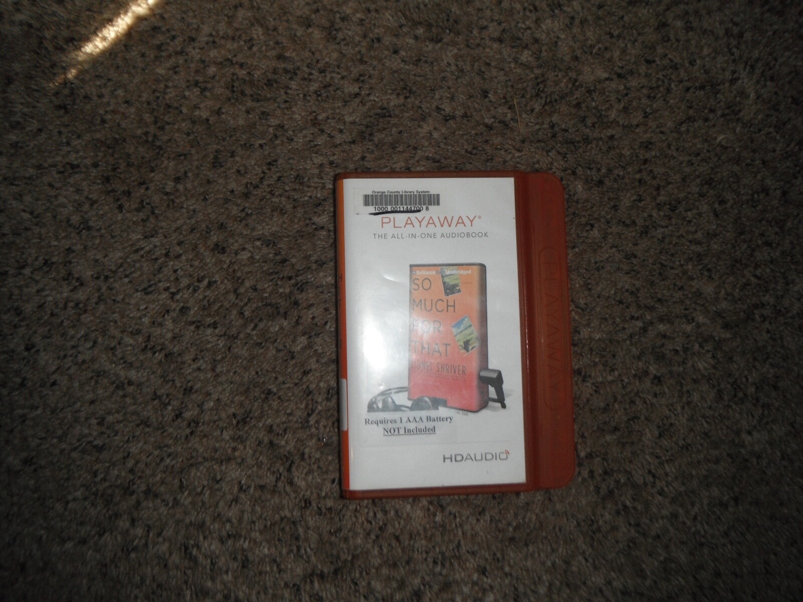 So Much for That by Lionel Shriver Dan John Miller Unabridged Playaway AudioBook