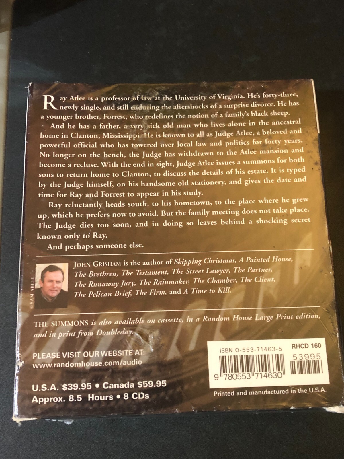 The SUMMONS by John Grisham / 8 CD Audiobook New Sealed Unabridged 2002 — BECK