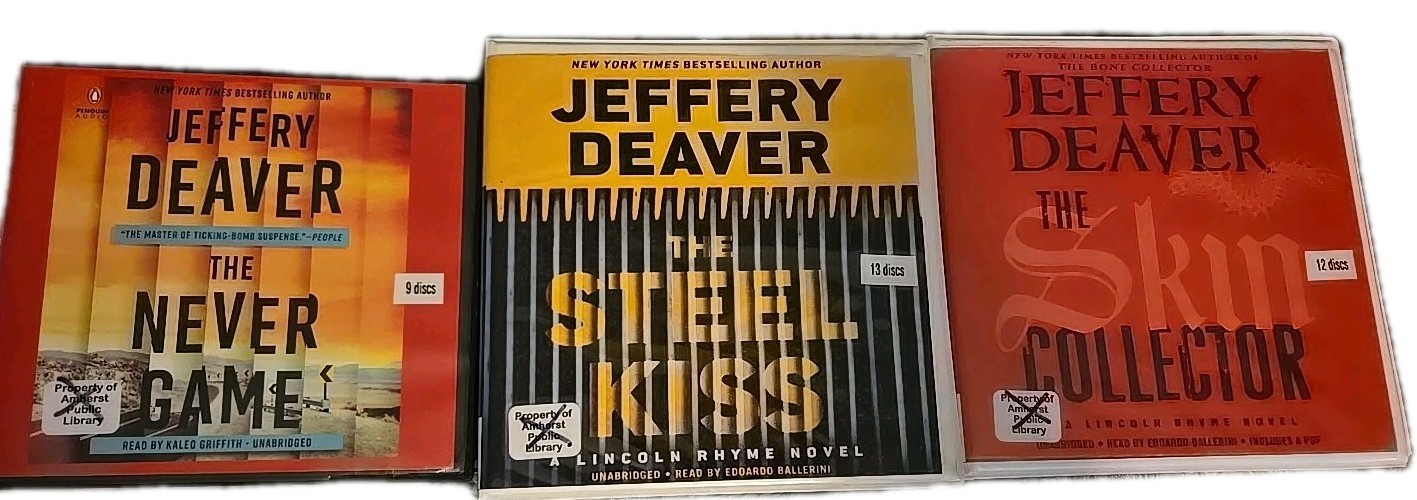 Lot Of 3 JEFFREY DEAVER Audiobooks On CD _ THRILLER _ The Skin Collector ++