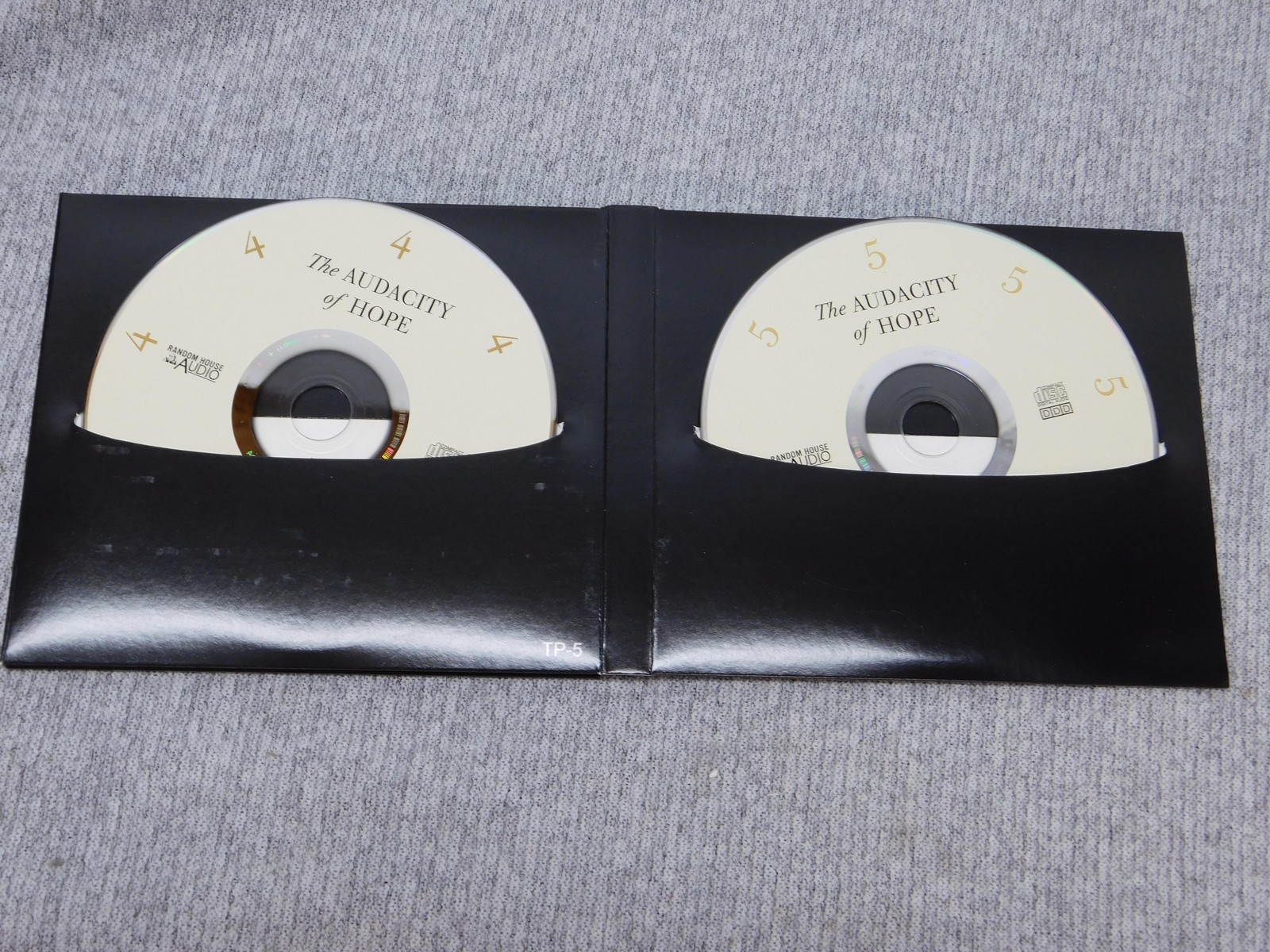 The Audacity of Hope Audiobook Barack Obama 5 CDs Random House Audio Memoir