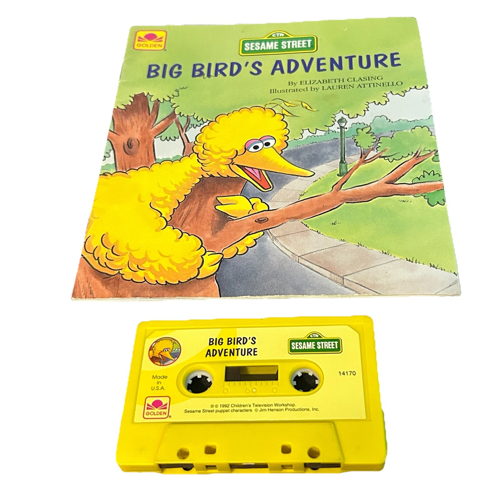 Sesame Street Big Birds Big Adventure Golden Book Cassette Read A Long Story