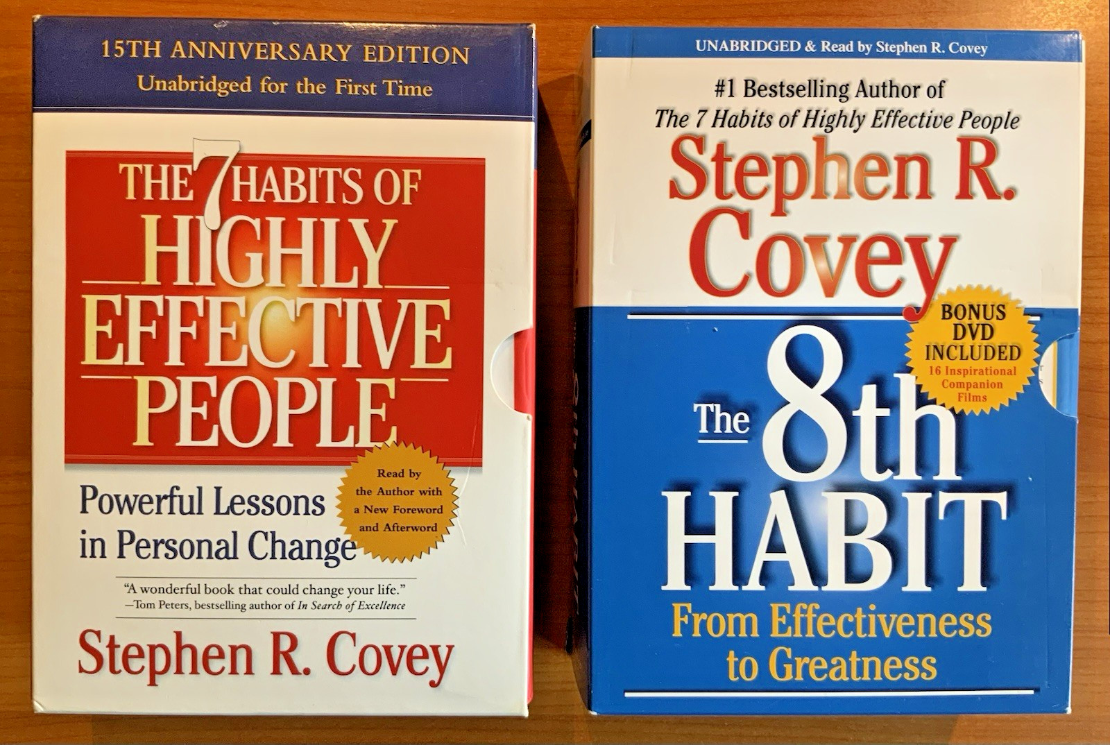Stephen Covey 7 Habits + 8th Habit Unabridged CD Bundle Like New — FREE SHIPPING