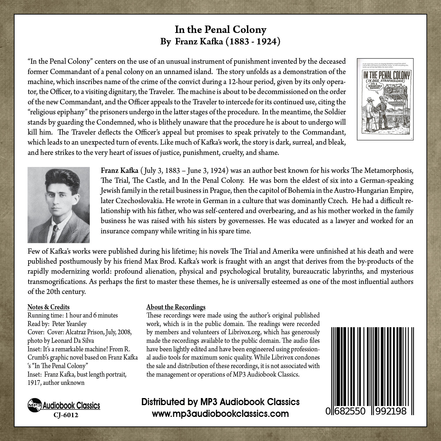 In the Penal Colony — MP3 CD in CD jacket