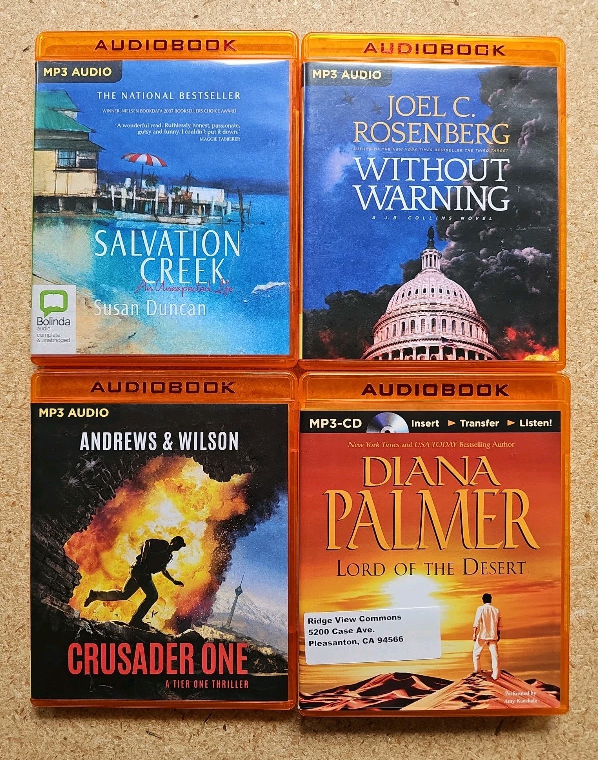 MP3 CD Audiobook Unabridged Mixed Lot of 4 — Rosenberg, Duncan, Andrews, Palmer