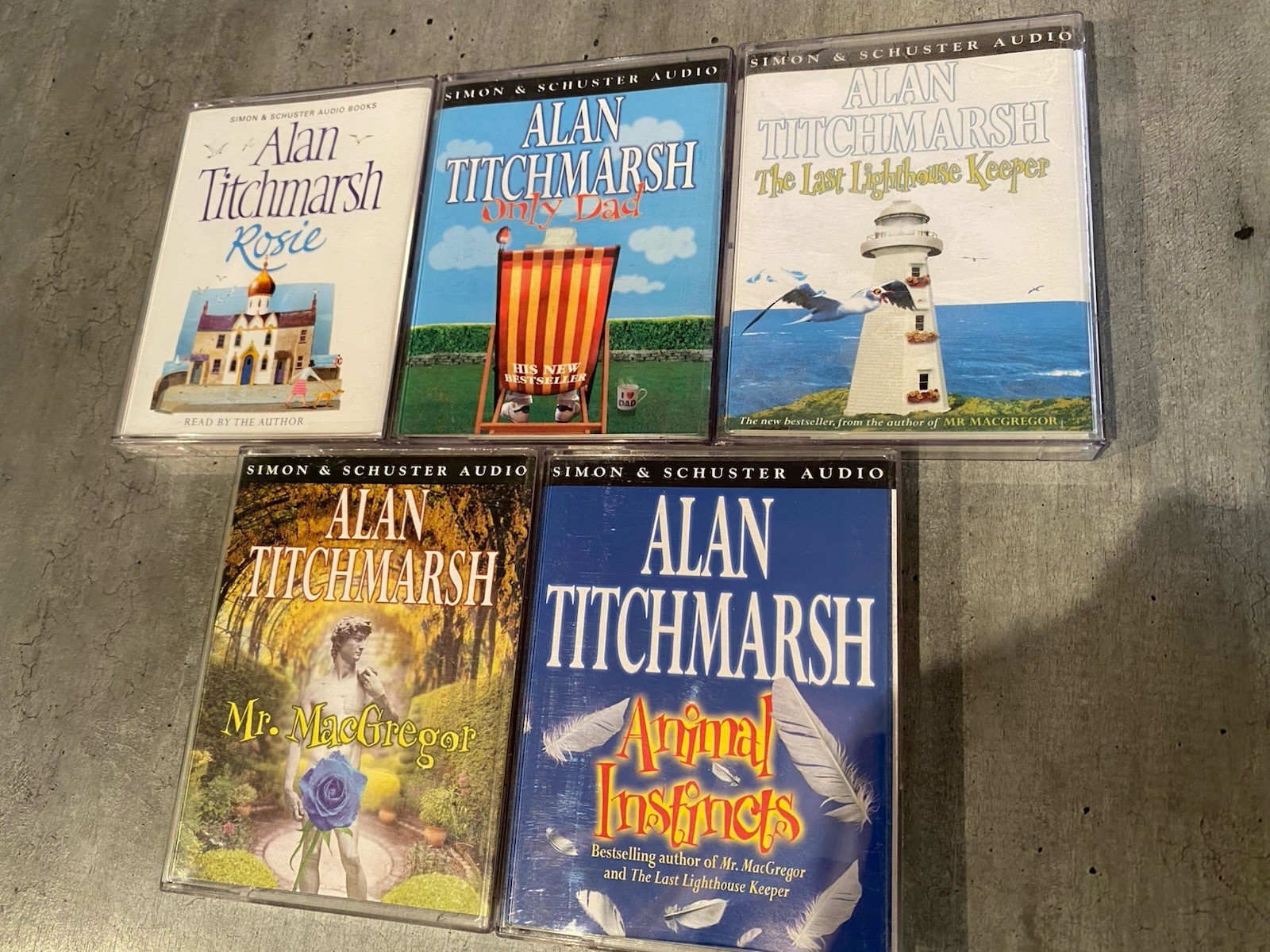 Alan Titchmarsh Collection Of 5 Audio Cassette Books Simon&Schuster Audio works