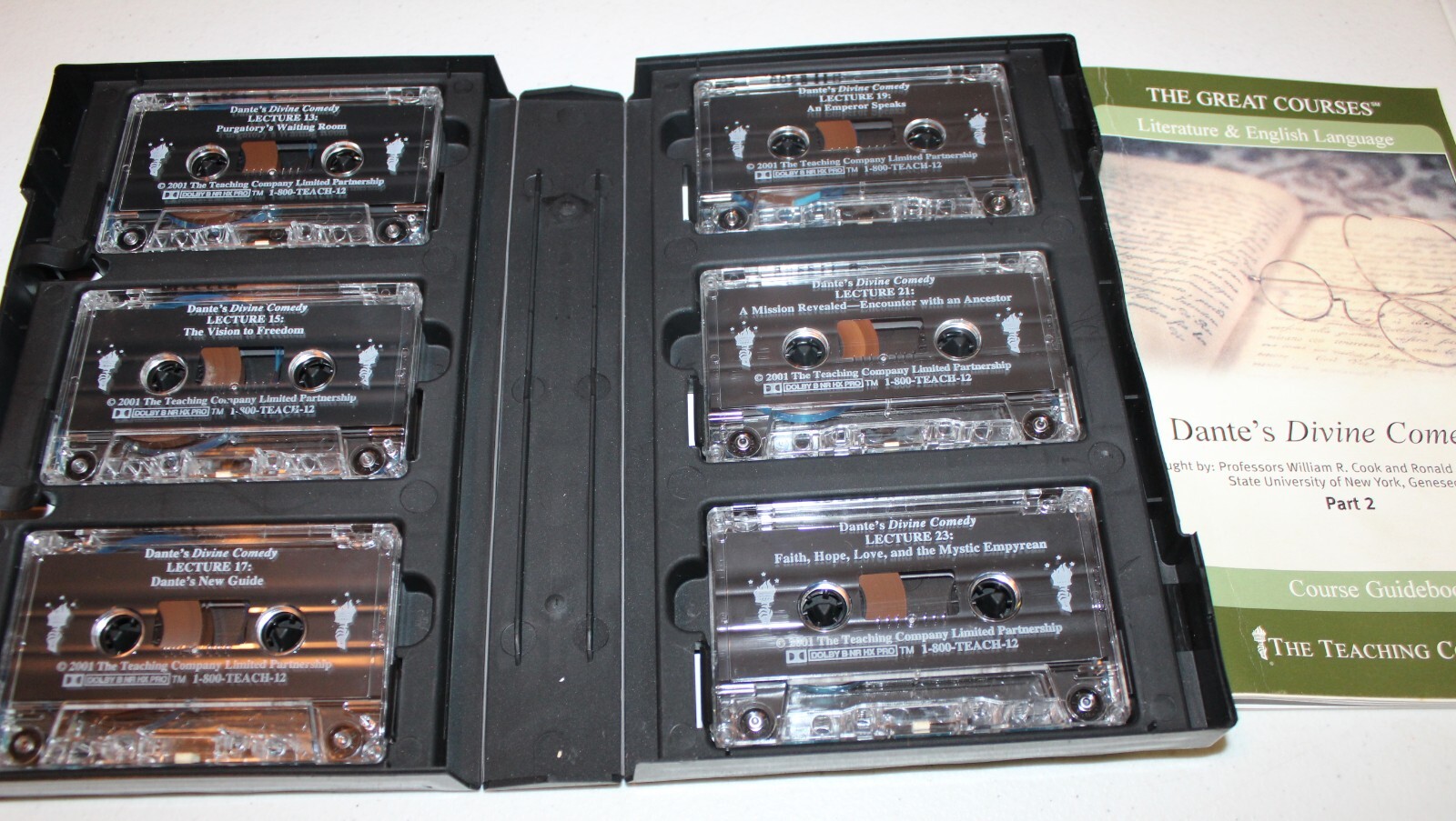 Dante’s Divine Comedy Parts 1 & 2 (Audio Cassette, 12 Tapes, 2001) Great Courses