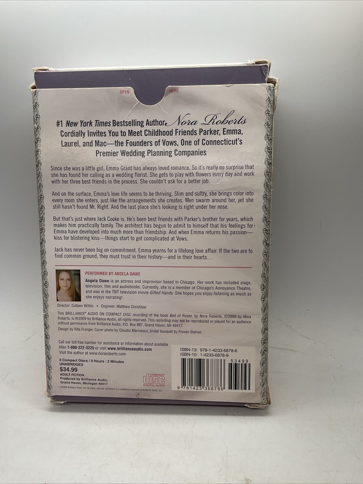 Bed of Roses — Nora Roberts — Unabridged 2009 CD Audiobook — 8 Discs