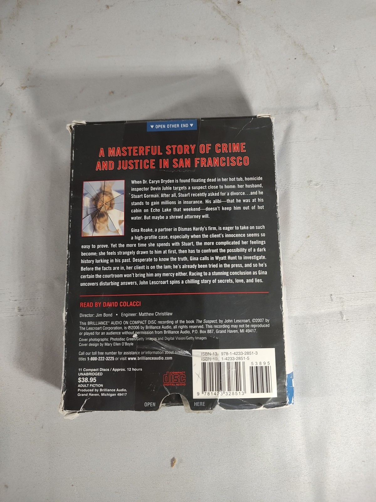 The Suspect: A Novel by John Lescroart Audio Book CD’S 2007 Unabridged