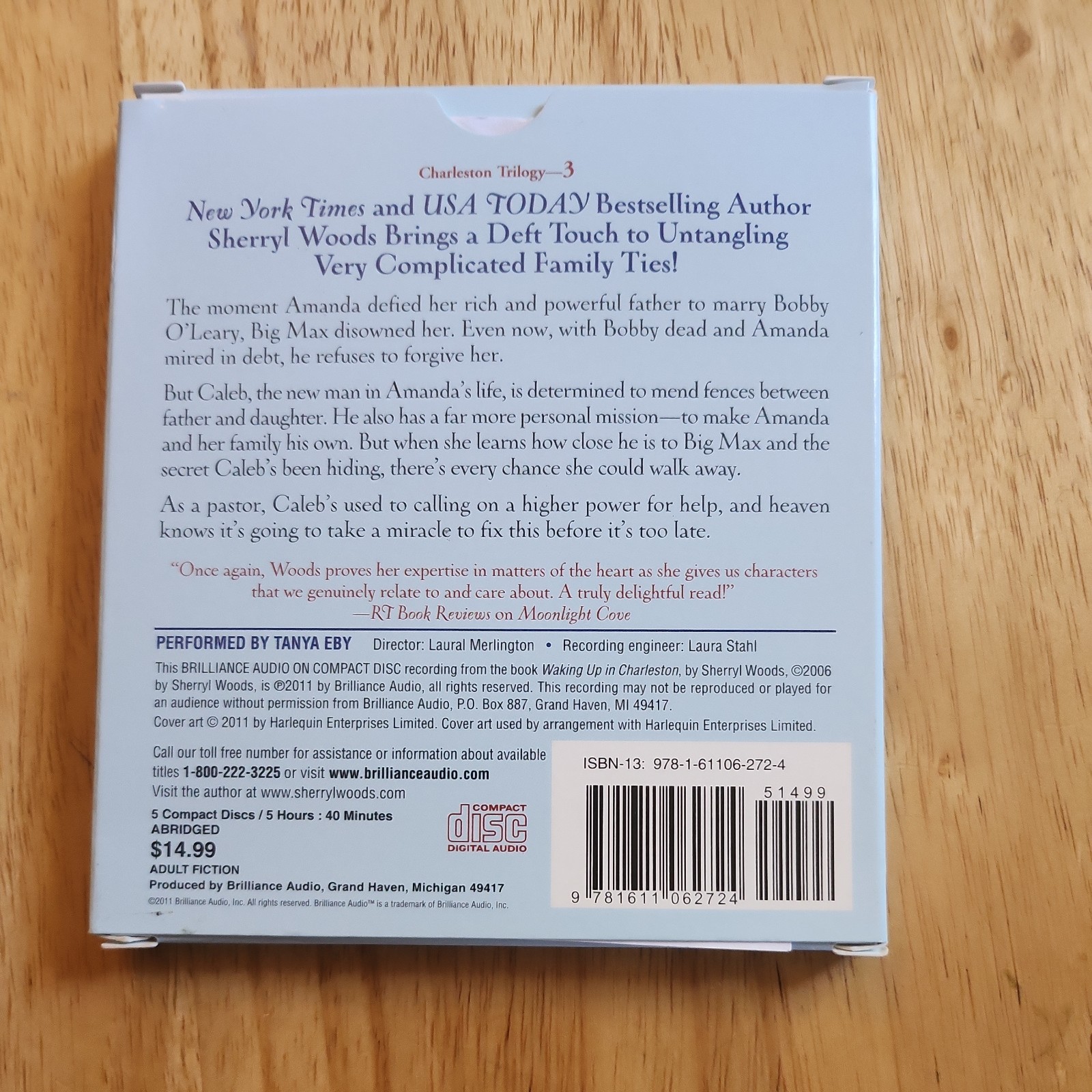 Waking up in Charleston by Sherryl Woods (2011, Compact Disc)