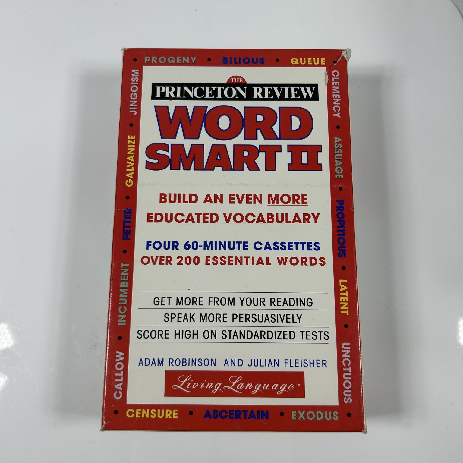 Word Smart II by Adam Robinson and Julian Fleisher Audiobook Cassettes 4 Tapes