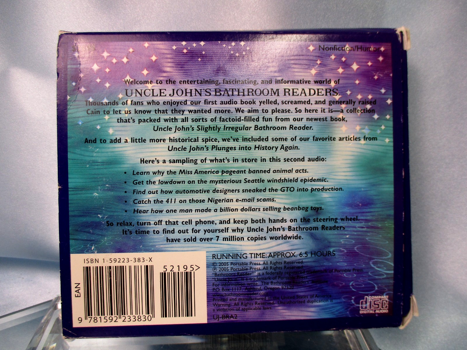 AudioBook CDs Uncle John’s «Slightly Irregular» Bathroom Reader, 6.5 Hrs «Humor»