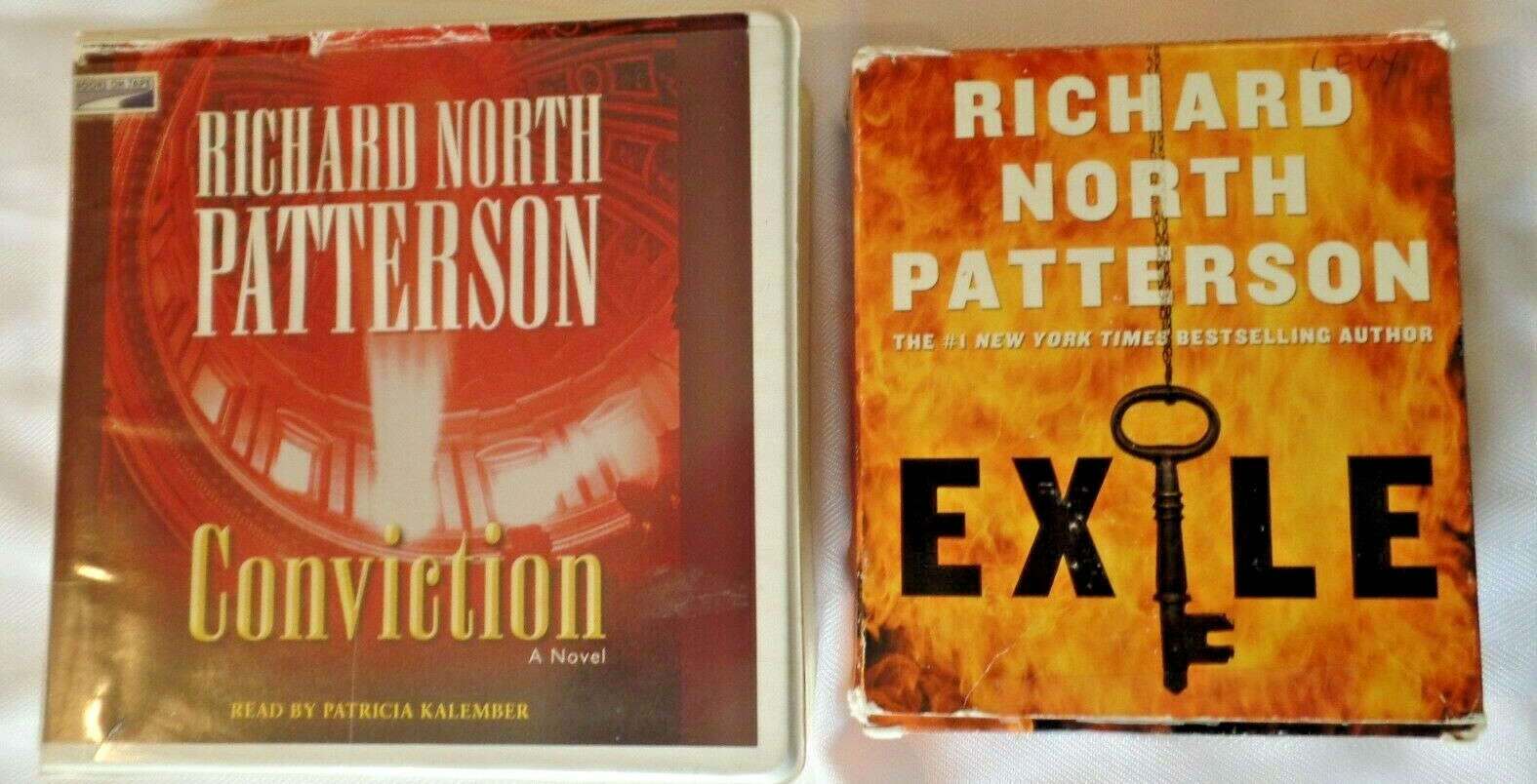 2 Audio Books CD Richard North Patterson Unabridged Conviction Exile preowned