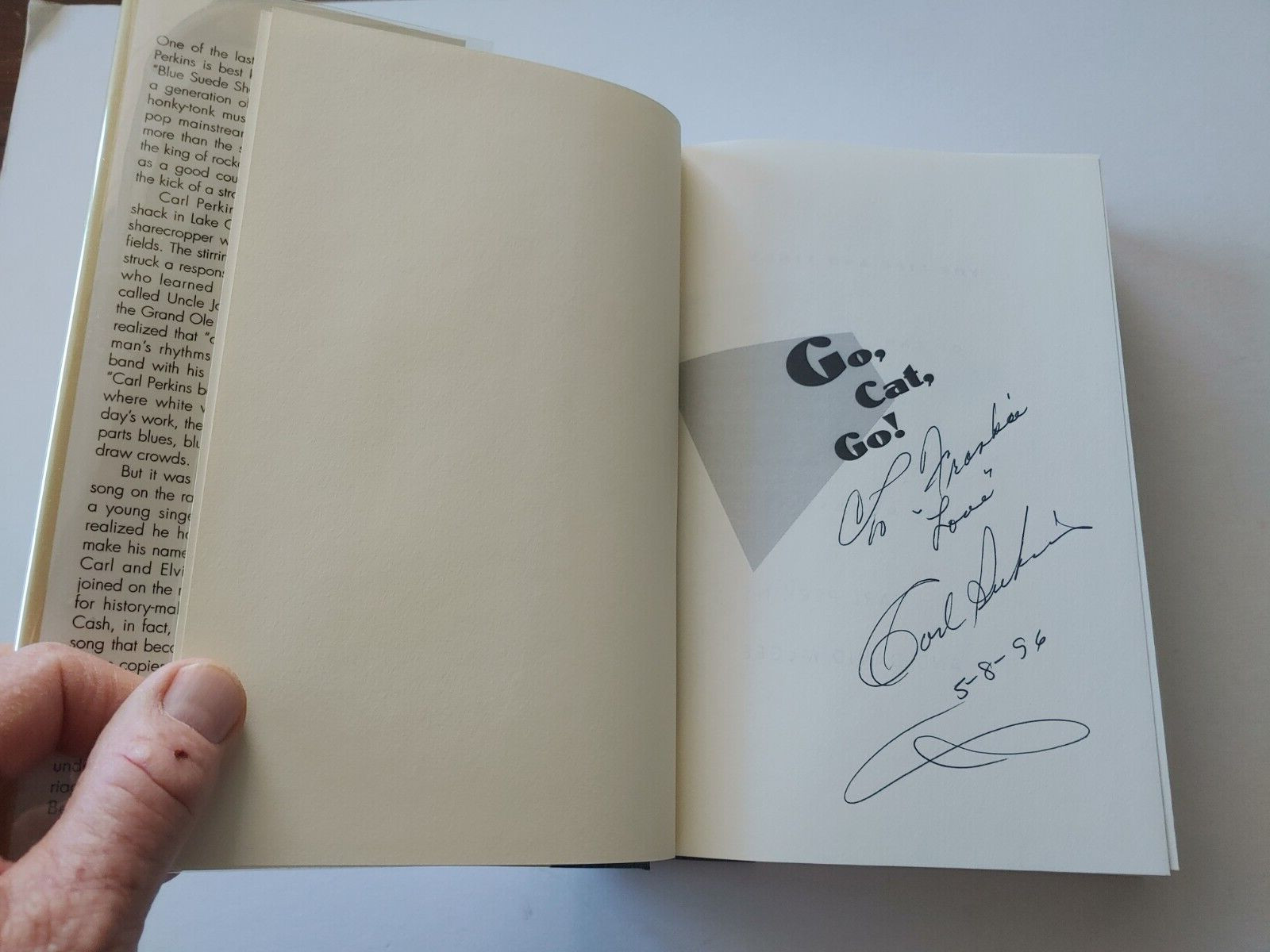 Go, Cat, Go! The Life and Times of Carl Perkins SIGNED HC DJ 1st ED David McGee