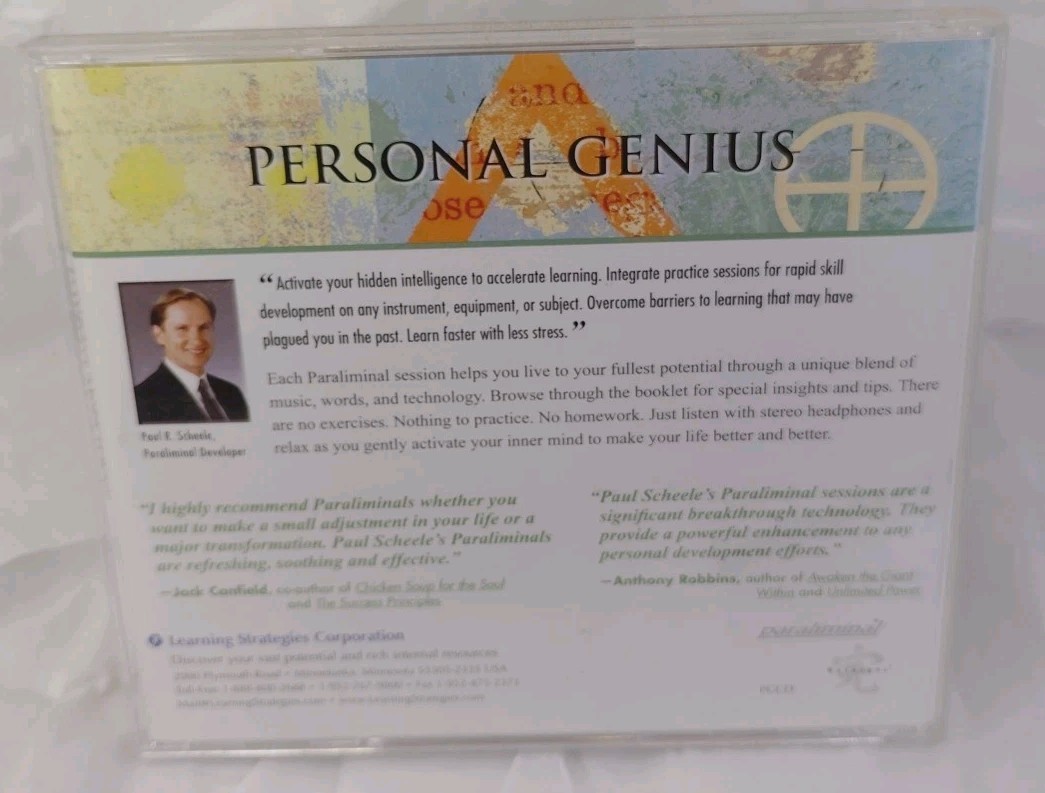 PERSONAL GENIUS — Paul R. Scheele (Paraliminal AUDIO CD)