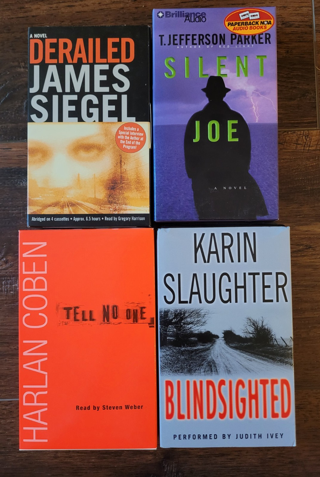 4 Thrillers by Harlan Coben, Karin Slaughter, T. Jefferson Parker & James Siegel