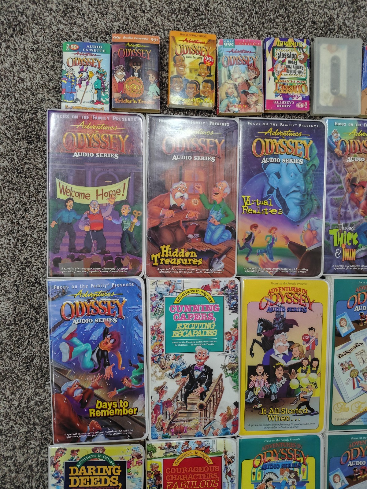 Lot of 18 ADVENTURES IN ODYSSEY Cassette/Audio Tape 119 Tapes Included