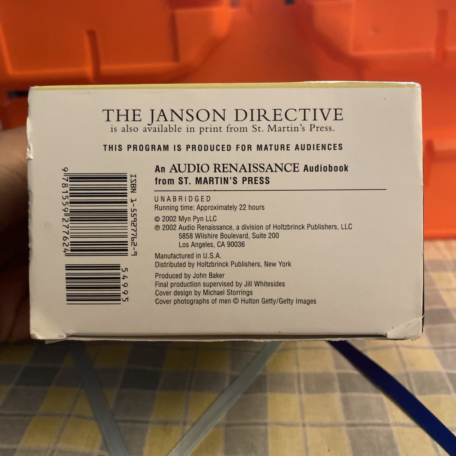 (2002) THE JANSON DIRECTIVE Audiobook By ROBERT LUDLUM Read By Paul Michael