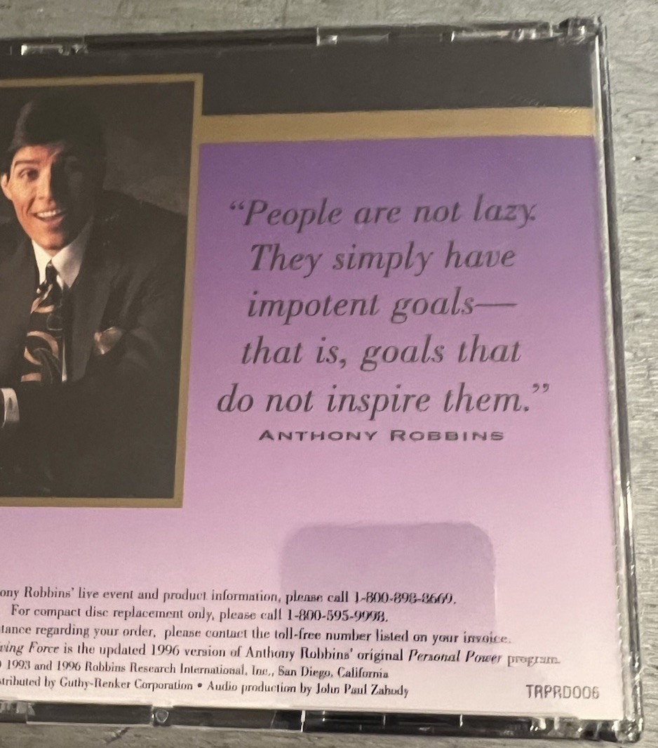 Personal Power II Anthony Robbins CD Vol 5 How to Create a Compelling Future CD