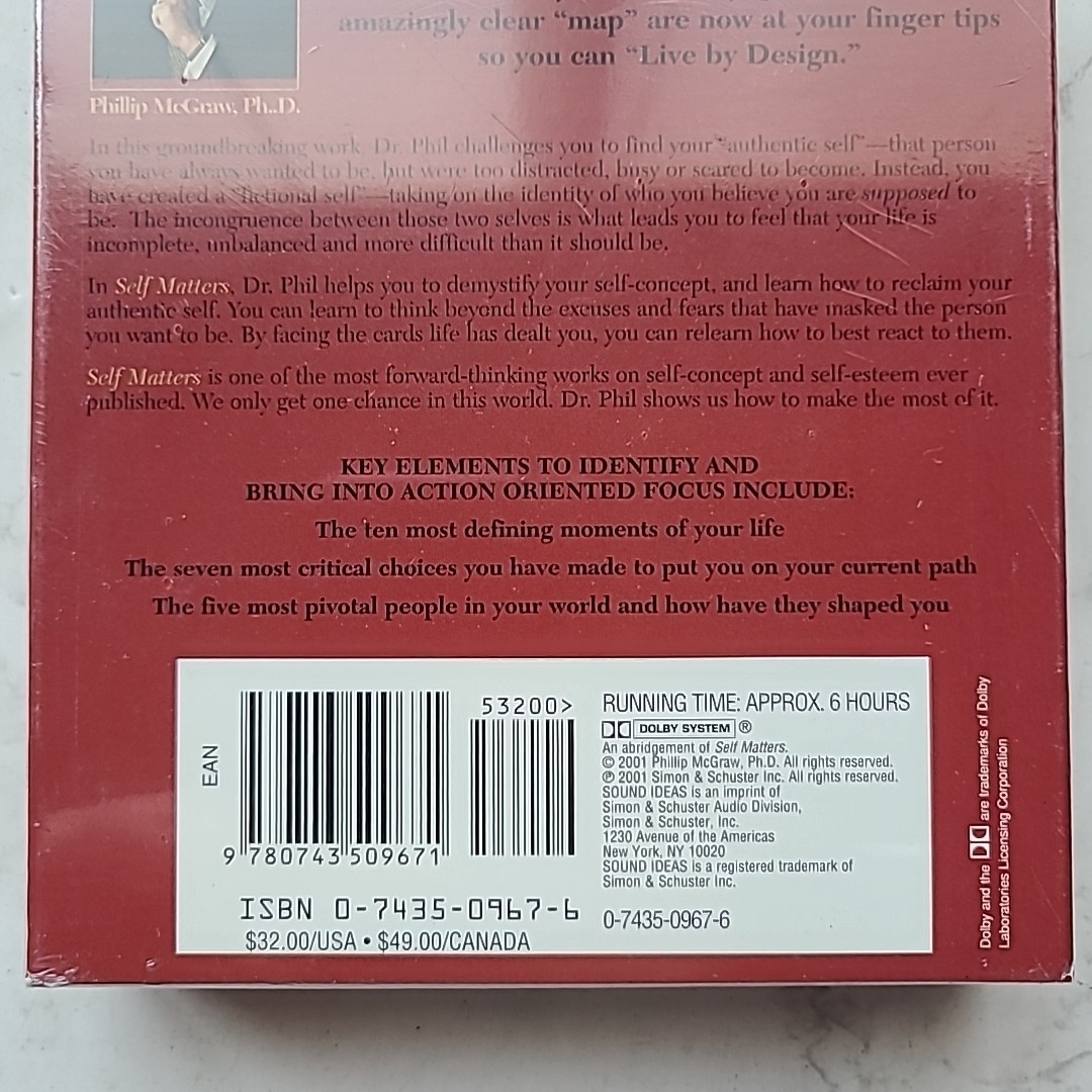 SELF MATTERS by Dr. Phillip C. McGraw Dr. Phil NEW 5 CD Audiobook Creating Life