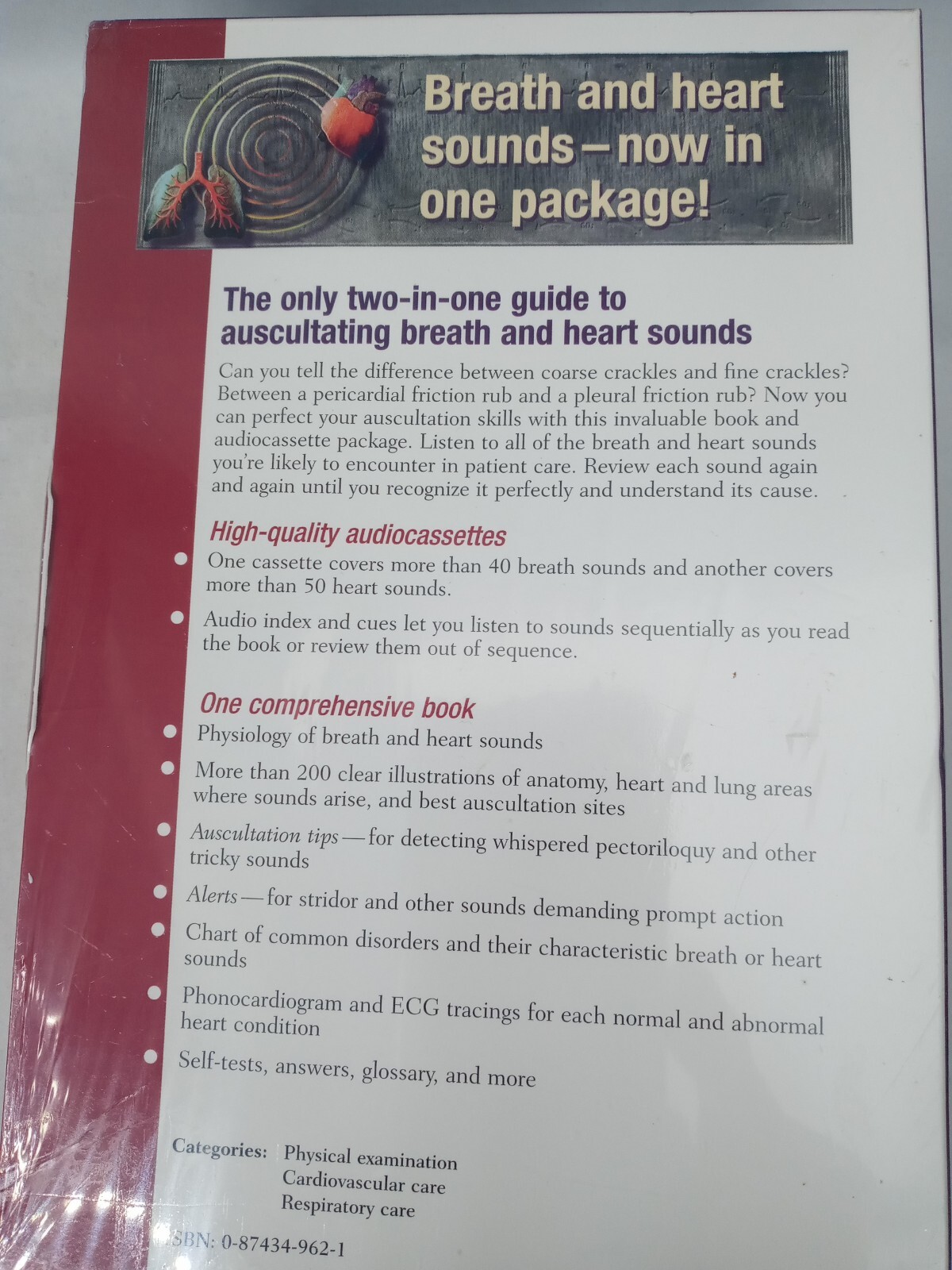 NEW Auscultation Skills: Breath & Heart Sounds ~ Springhouse Publishing PB New