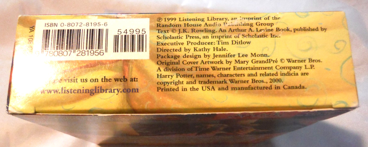 HARRY POTTER AND THE SORCERER’S STONE AUDIO BOOK UNABRIDGED 7 CD’S
