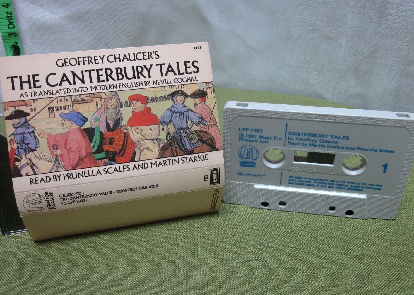 CANTERBURY TALES Geoffrey Chaucer cassette tape Middle English 1300s Pr Scales