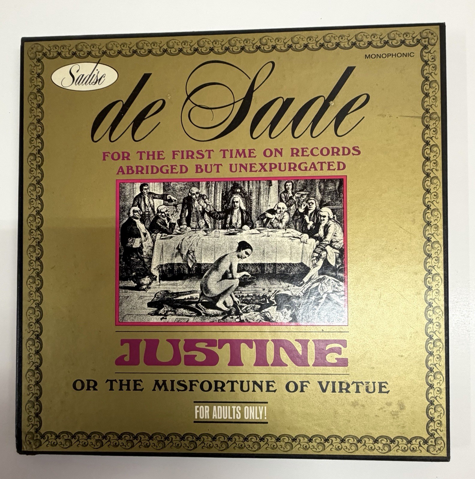 Marquis De Sade Justine 3LP Box Set Rare Adult Spoken Word Vinyl Sadisc