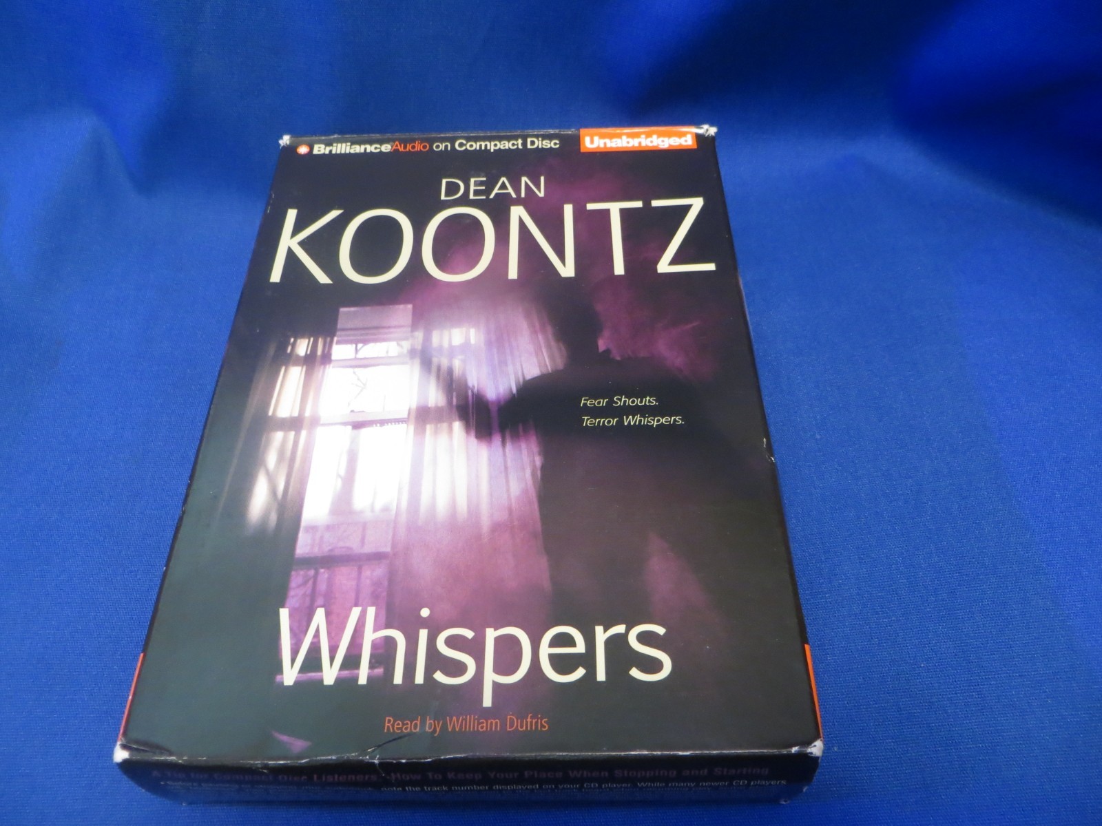 Whispers Dean Koontz Unabridged 16 CDs 19 Hours Listened to Only Once