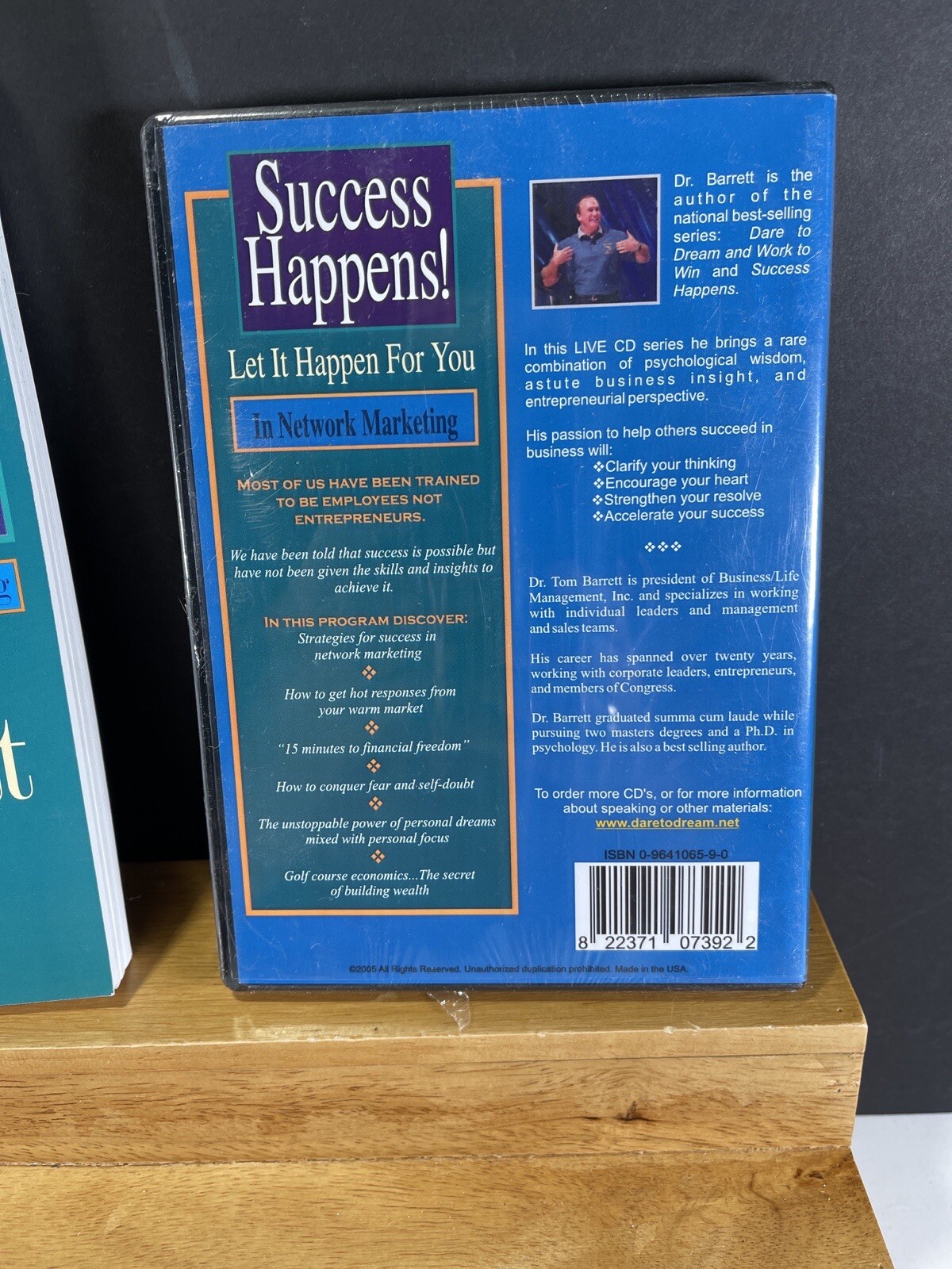 Success Happens! Dr. Tom Barrett Audiobook 4 Disc Marketing CD Set & Signed Book