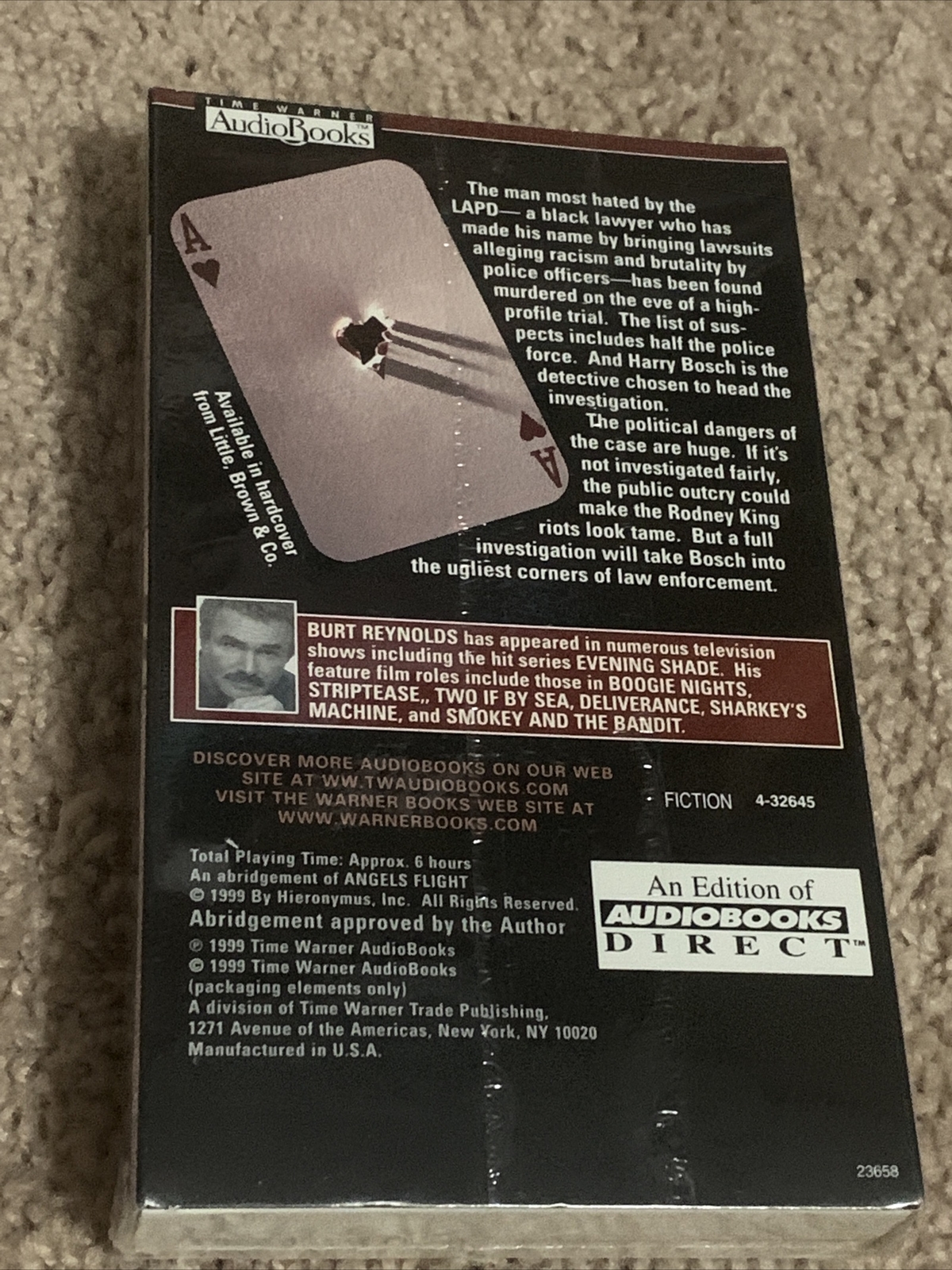 NEW 1999 Angels Flight by Michael Connelly 4-cassette audiobook sealed S6
